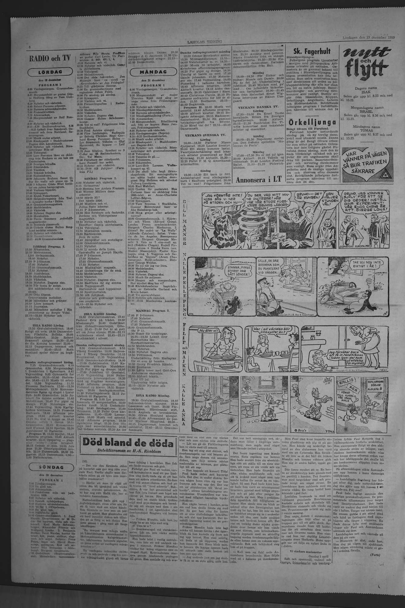 Laholms Tidning Lördag 19 december 1959, sida 6