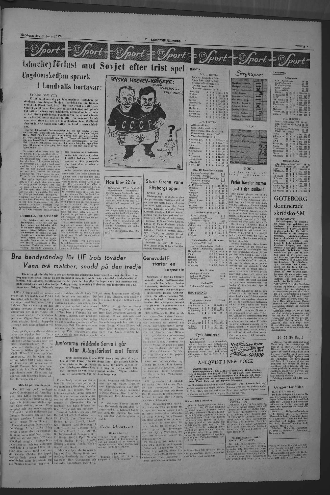 Laholms Tidning Måndag 19 januari 1959, sida 5