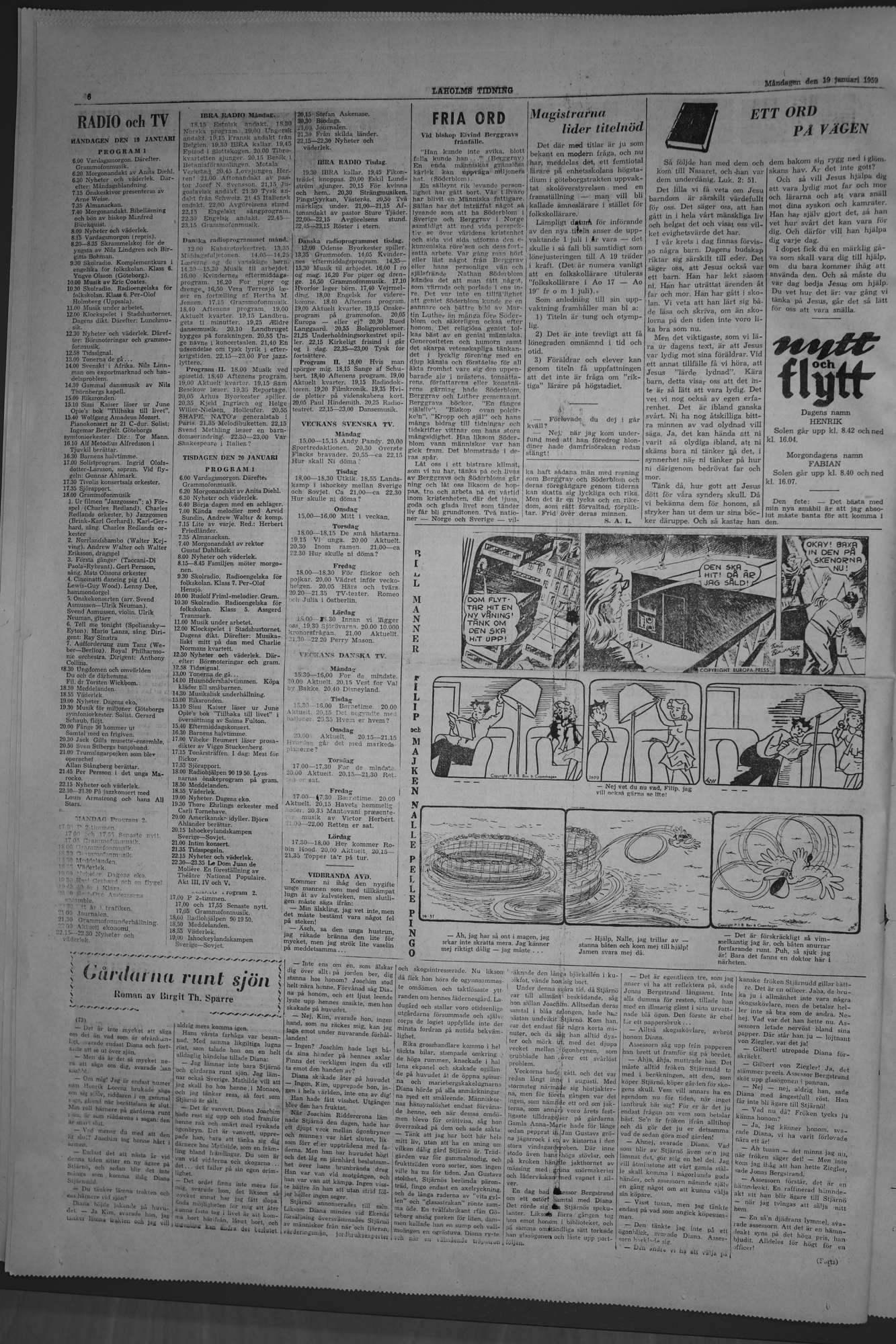 Laholms Tidning Måndag 19 januari 1959, sida 6