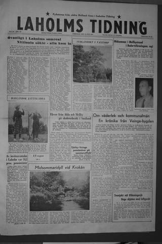 Förstasidan, Fredag 19 juni 1959