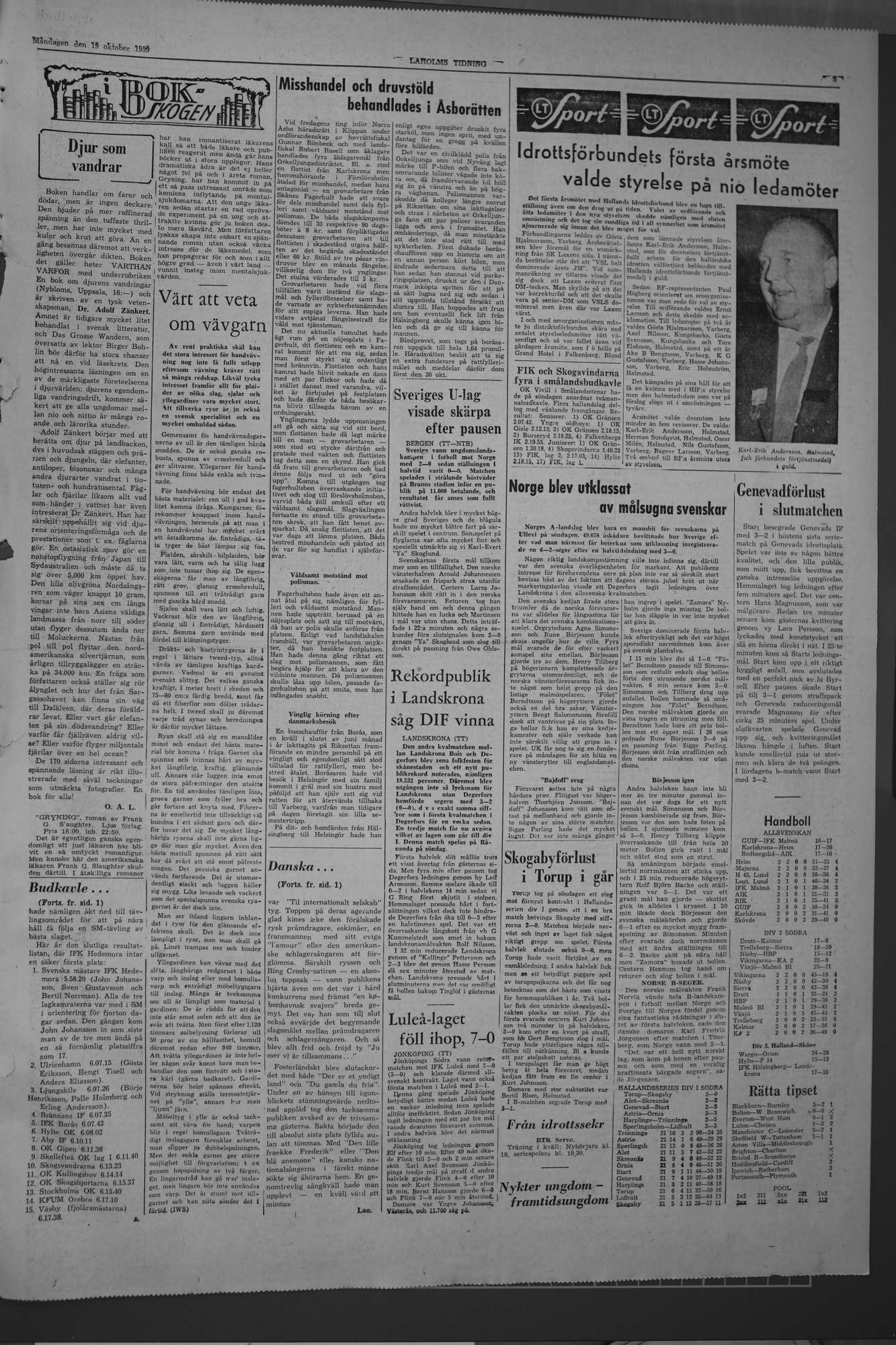 Laholms Tidning Måndag 19 oktober 1959, sida 5