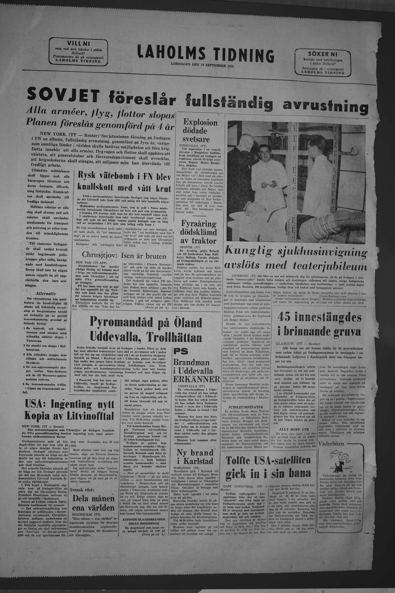 Laholms Tidning Lördag 19 september 1959, sida 8