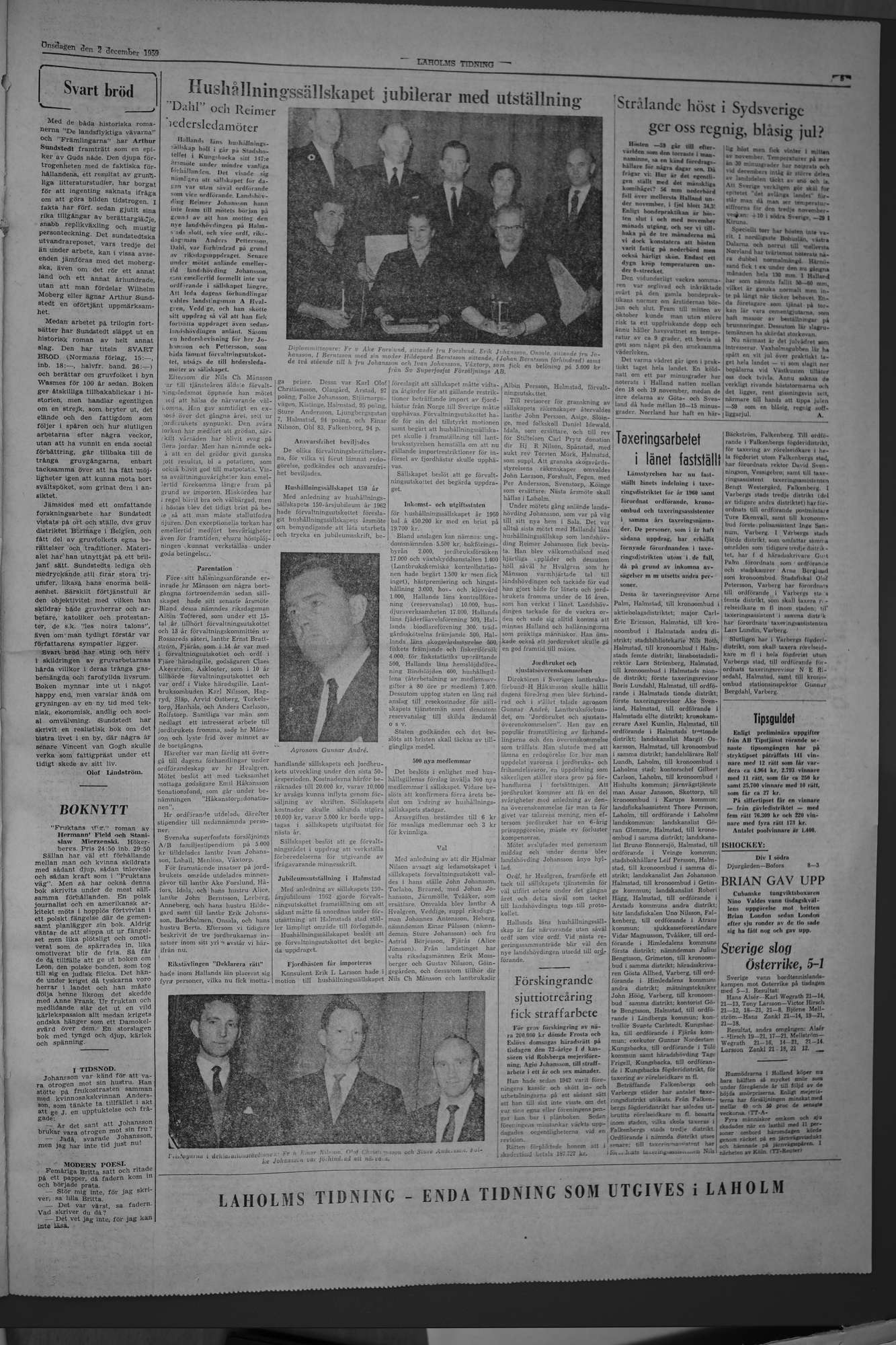 Laholms Tidning Onsdag 2 december 1959, sida 5