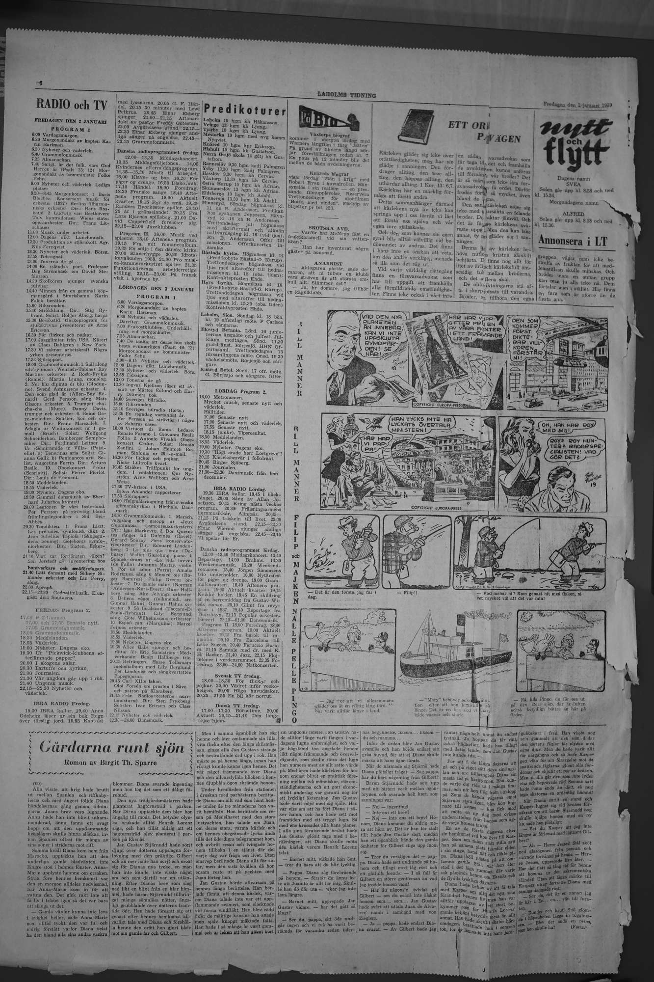 Laholms Tidning Fredag 2 januari 1959, sida 6