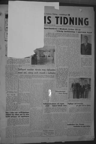 Förstasidan, Lördag 2 maj 1959