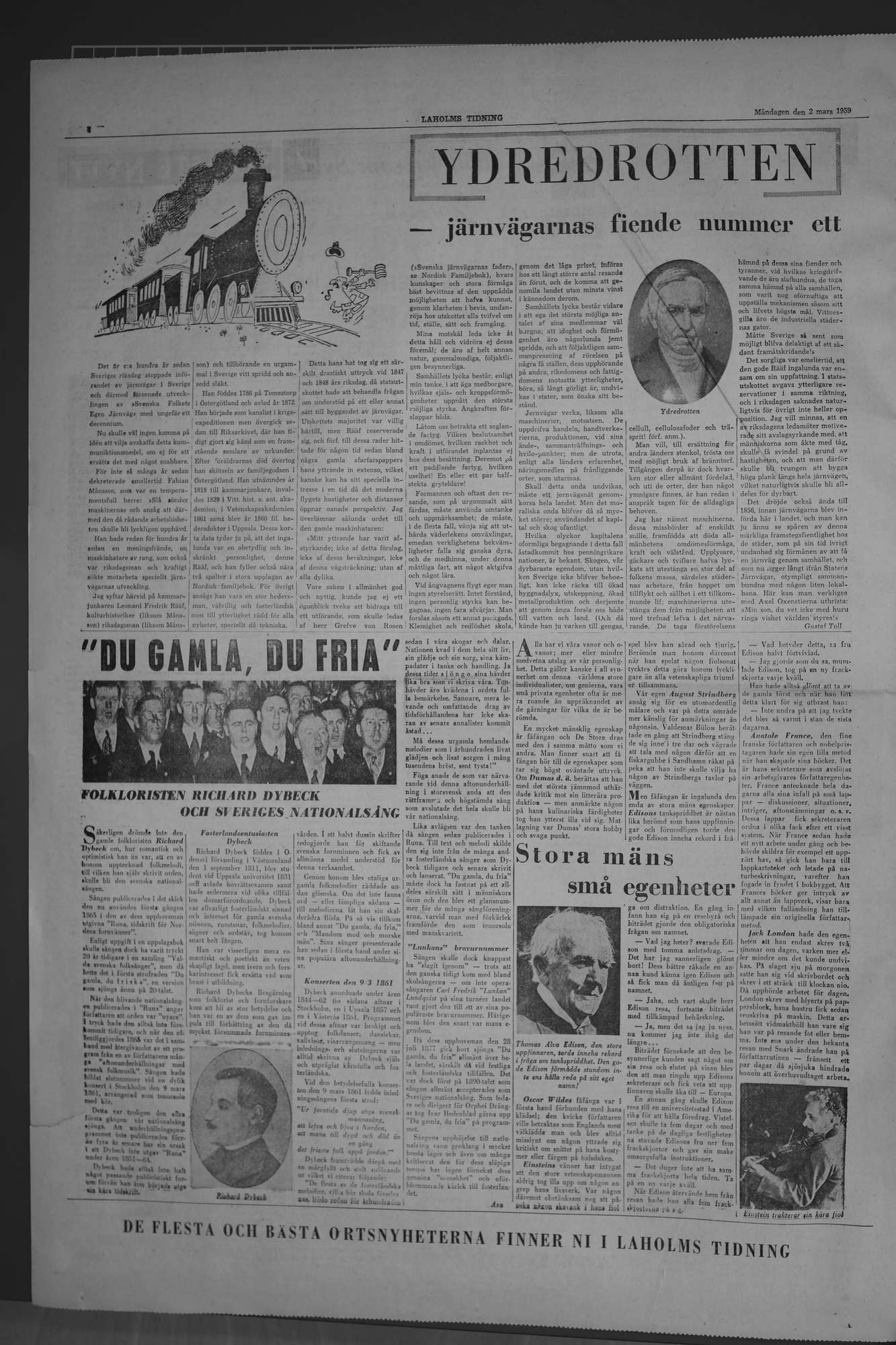 Laholms Tidning Måndag 2 mars 1959, sida 4