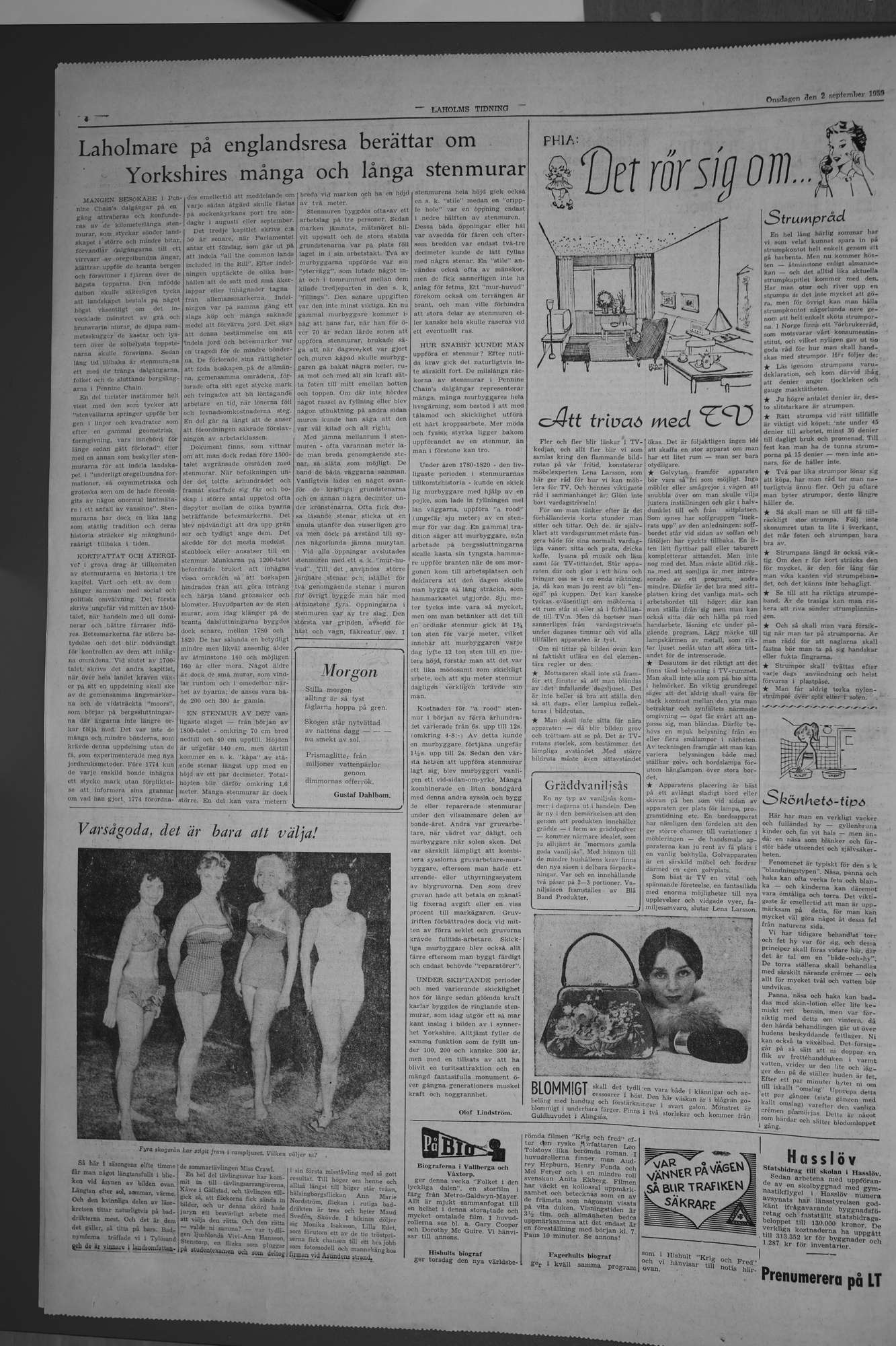 Laholms Tidning Onsdag 2 september 1959, sida 4