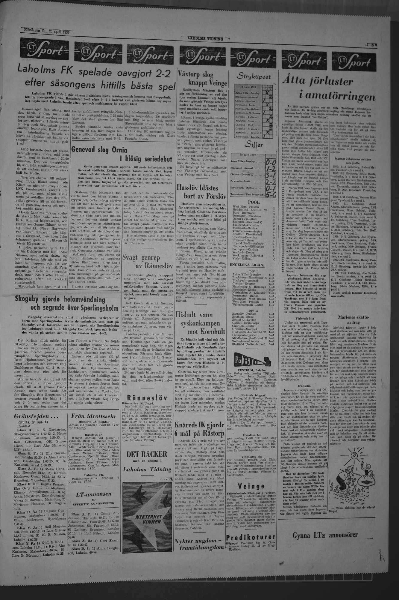 Laholms Tidning Måndag 20 april 1959, sida 5