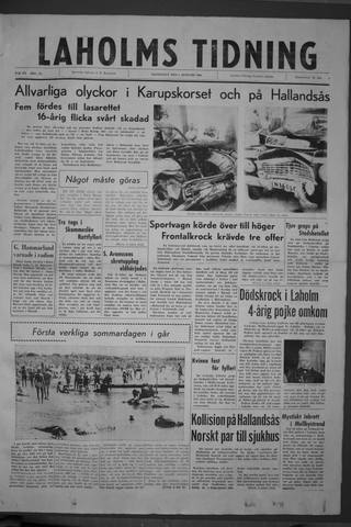 Förstasidan, Måndag 1 augusti 1960