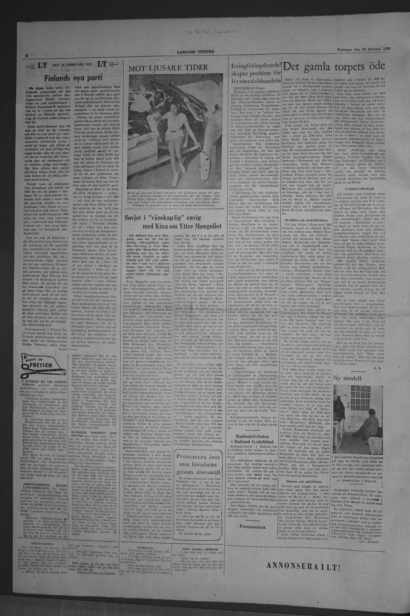 Laholms Tidning Fredag 20 februari 1959, sida 4
