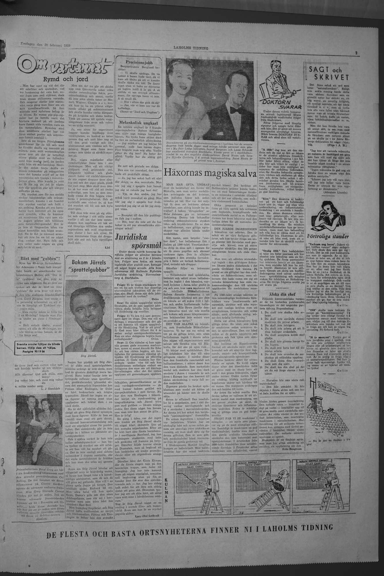 Laholms Tidning Fredag 20 februari 1959, sida 7