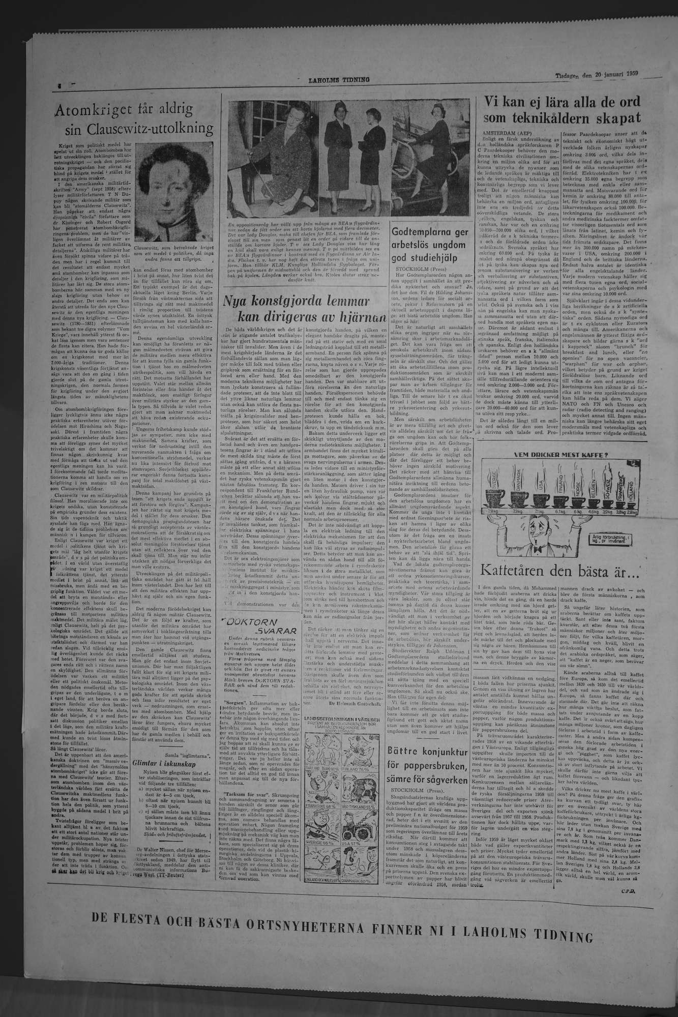 Laholms Tidning Tisdag 20 januari 1959, sida 4