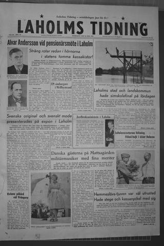 Förstasidan, Måndag 20 juli 1959
