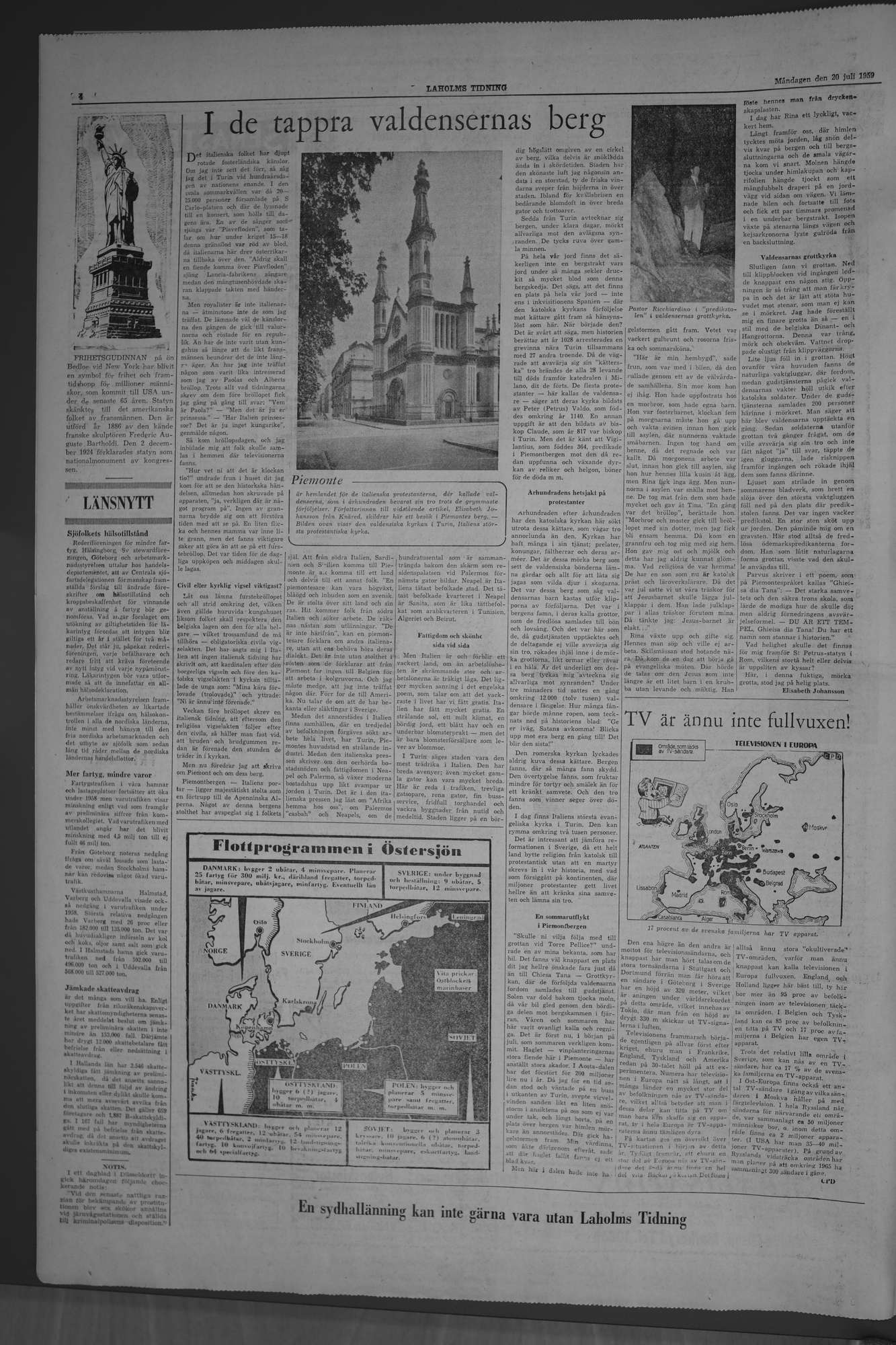 Laholms Tidning Måndag 20 juli 1959, sida 4