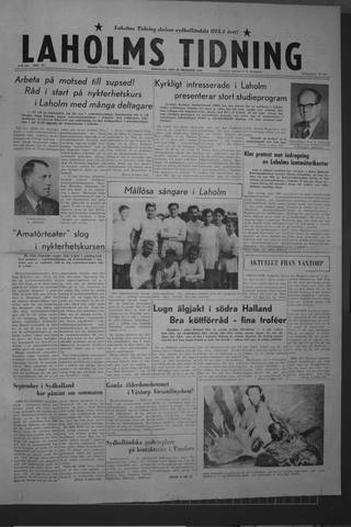Förstasidan, Tisdag 20 oktober 1959