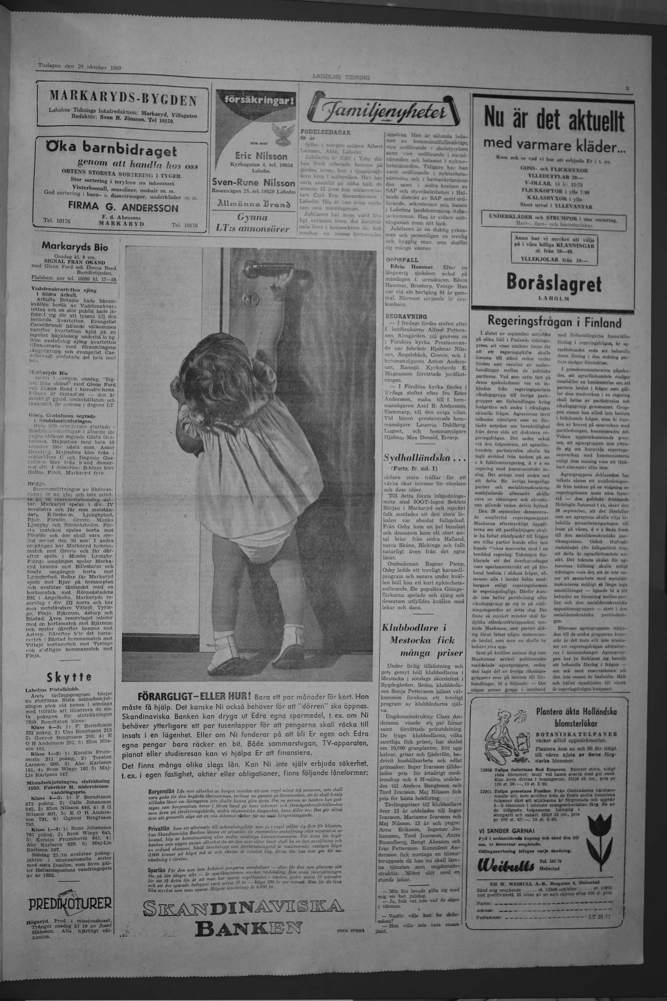 Laholms Tidning Tisdag 20 oktober 1959, sida 3