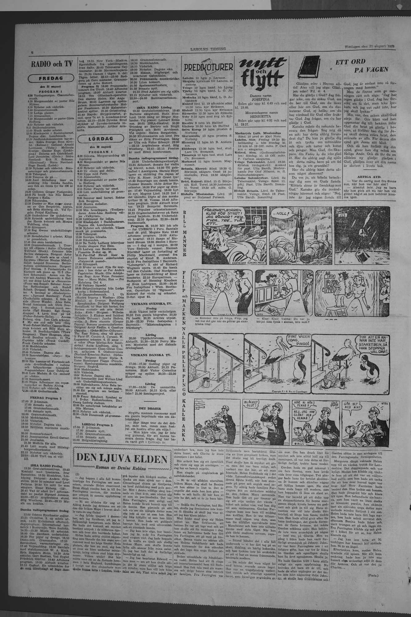 Laholms Tidning Fredag 21 augusti 1959, sida 6