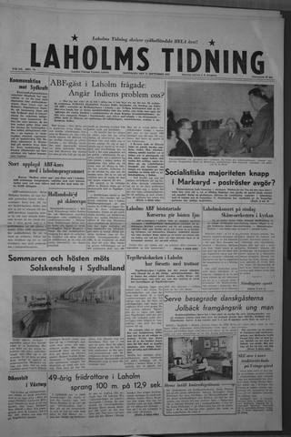 Förstasidan, Måndag 21 september 1959