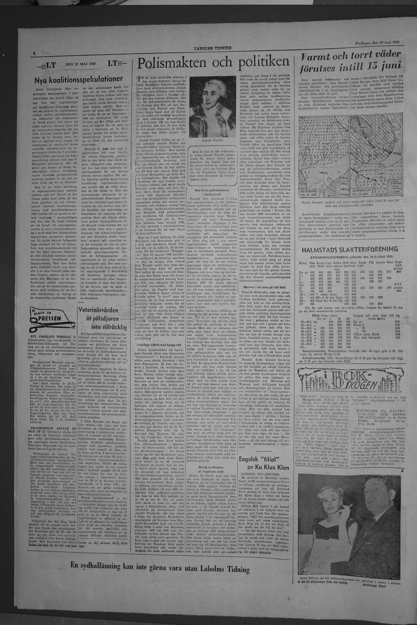 Laholms Tidning Fredag 22 maj 1959, sida 4