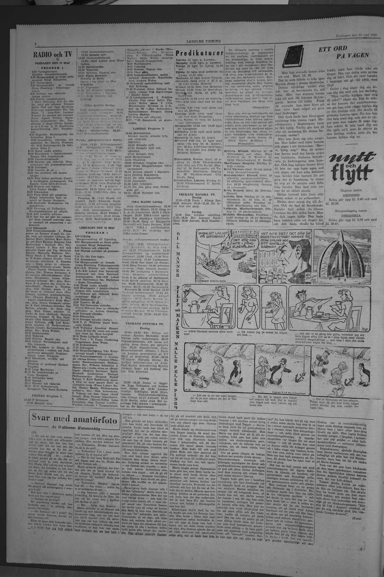 Laholms Tidning Fredag 22 maj 1959, sida 6