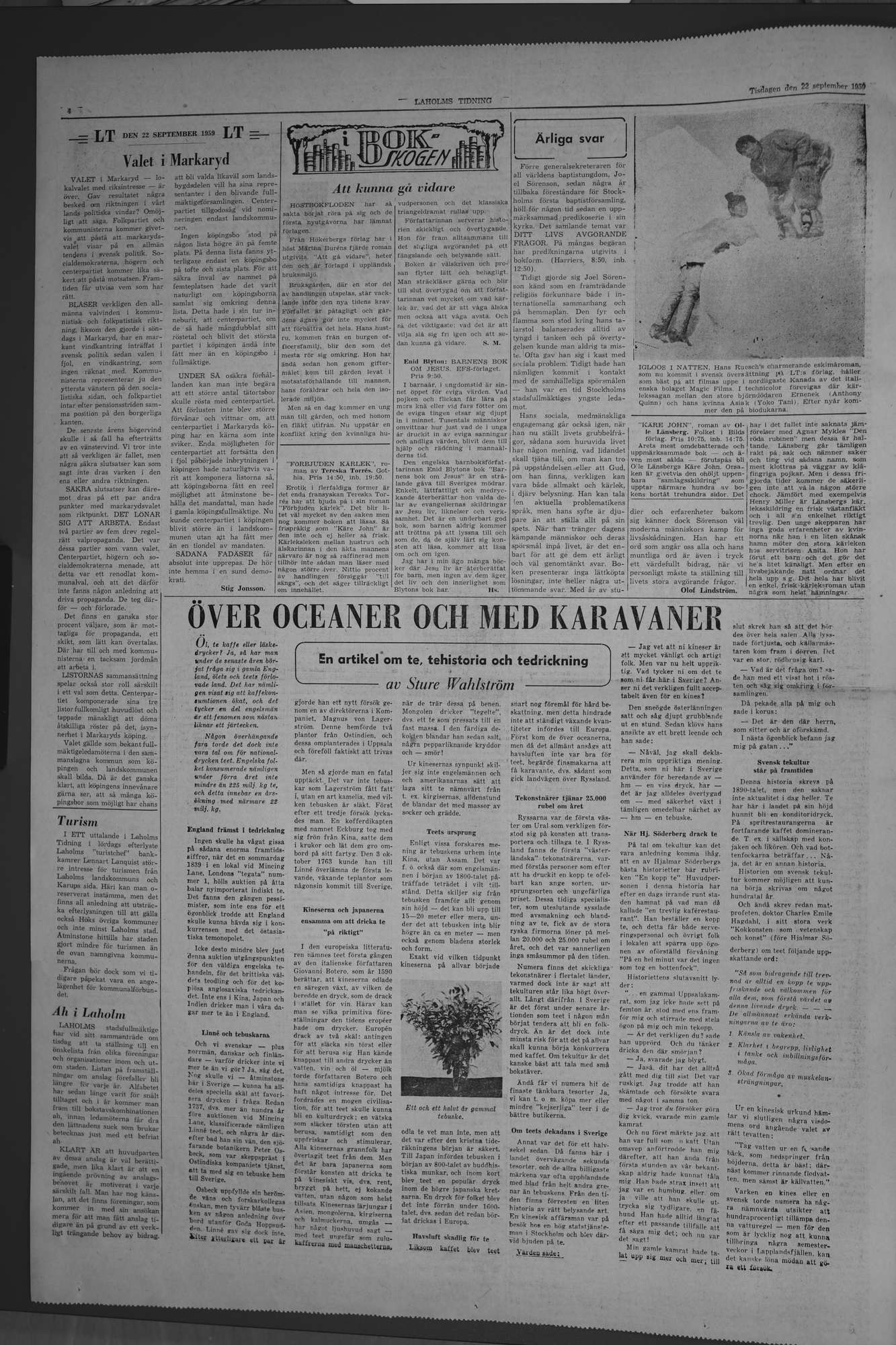 Laholms Tidning Tisdag 22 september 1959, sida 4