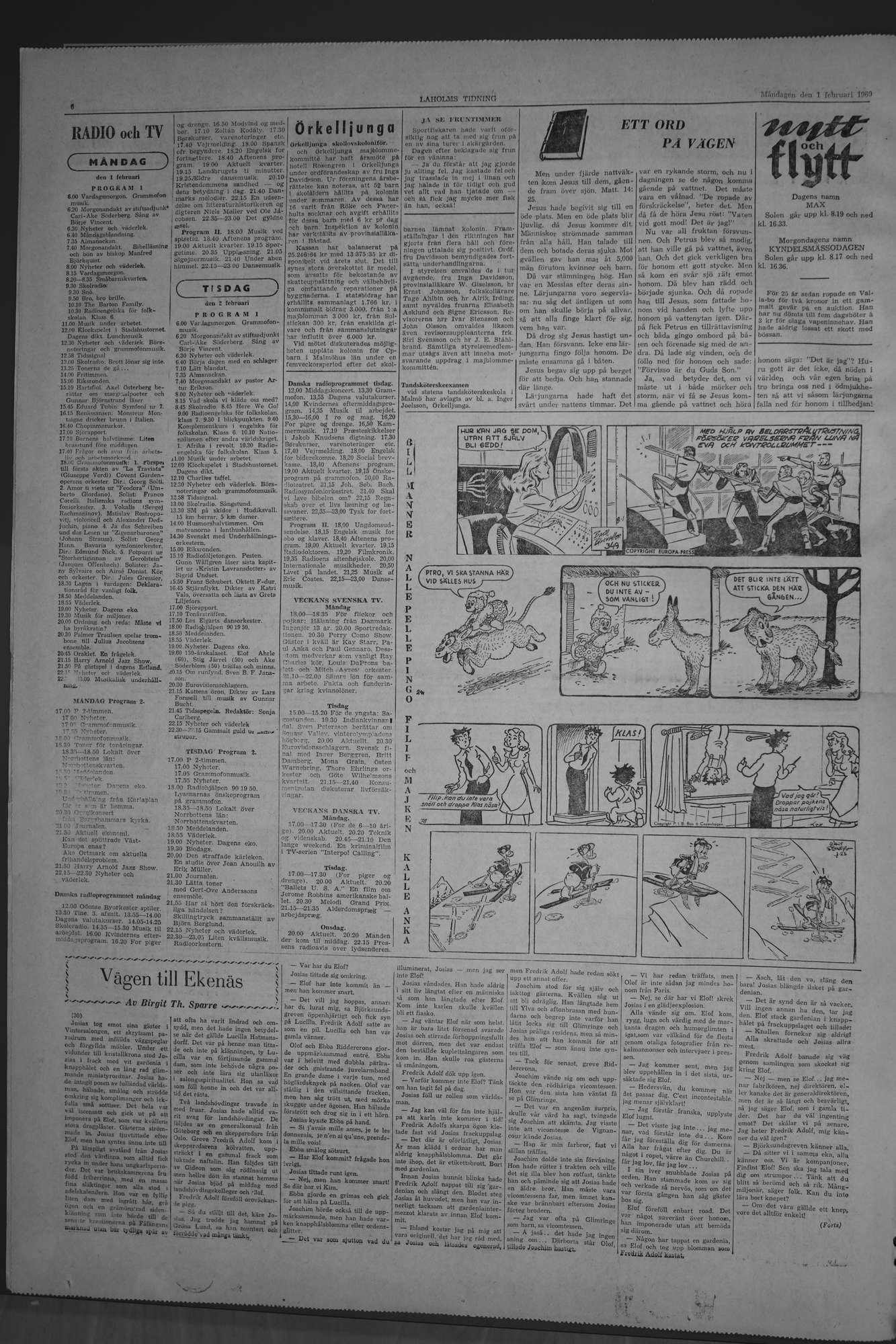 Laholms Tidning Måndag 1 februari 1960, sida 6