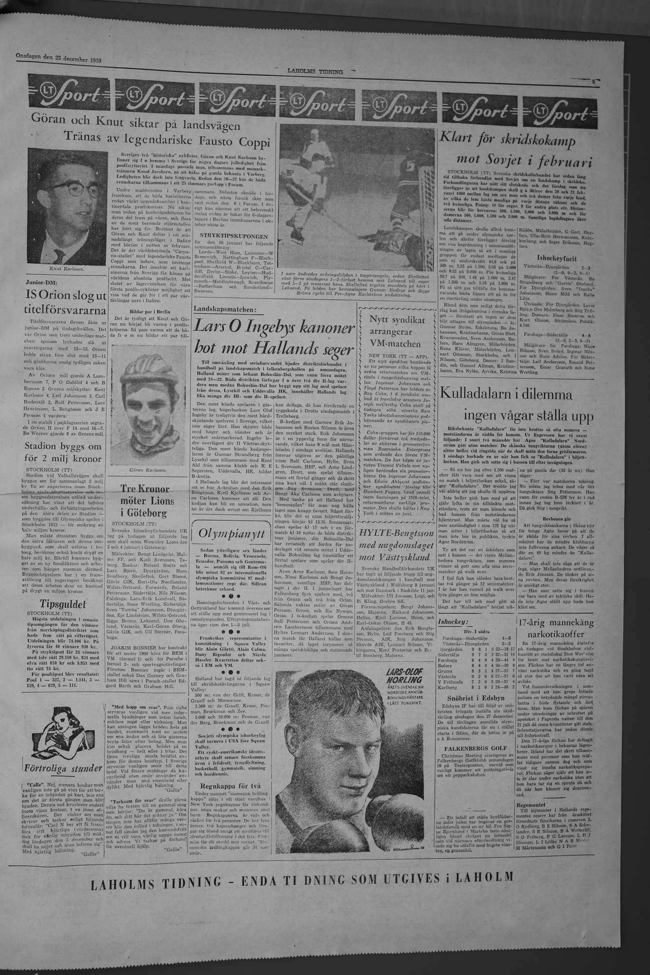 Laholms Tidning Onsdag 23 december 1959, sida 5