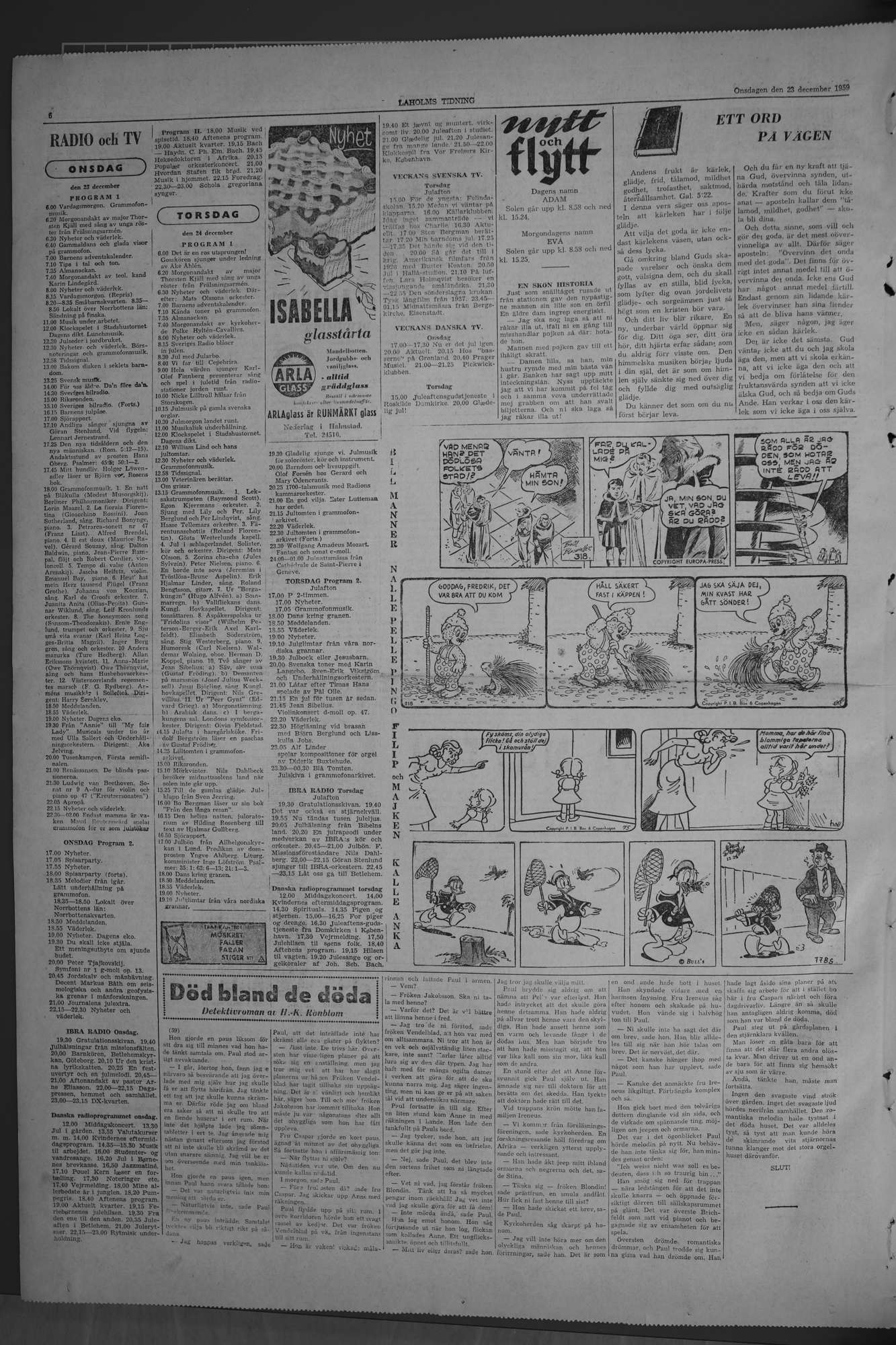 Laholms Tidning Onsdag 23 december 1959, sida 6