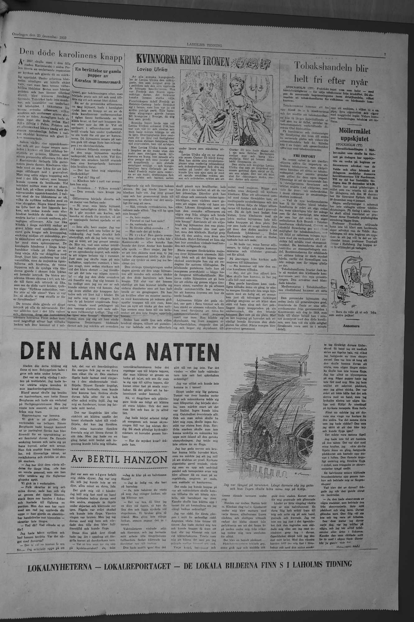Laholms Tidning Onsdag 23 december 1959, sida 7