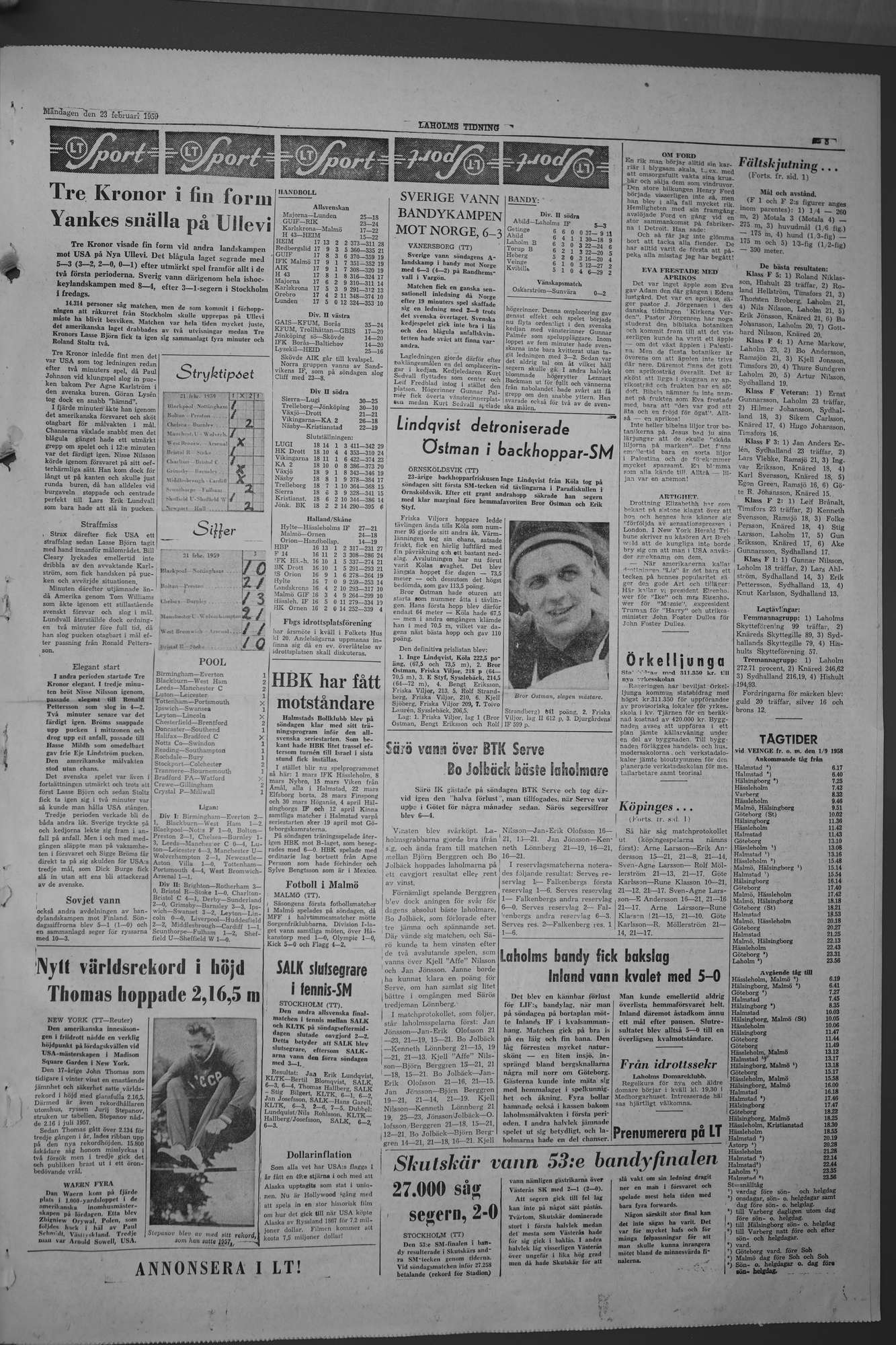 Laholms Tidning Måndag 23 februari 1959, sida 5