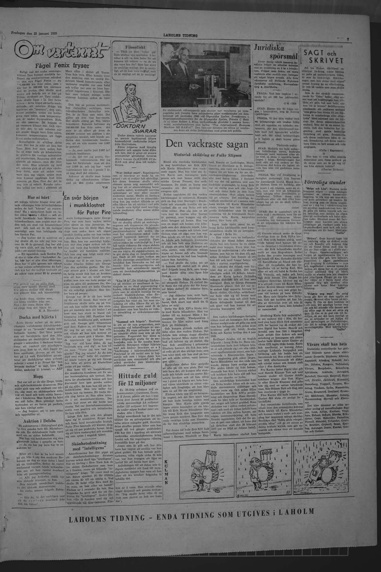 Laholms Tidning Fredag 23 januari 1959, sida 7