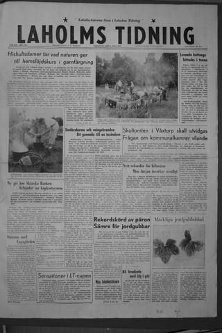 Förstasidan, Fredag 1 juli 1960