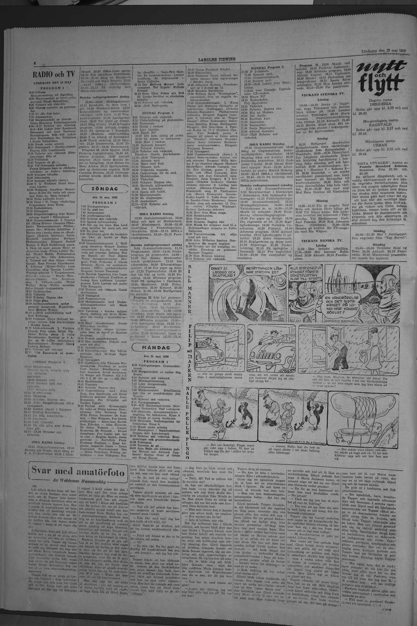 Laholms Tidning Lördag 23 maj 1959, sida 6