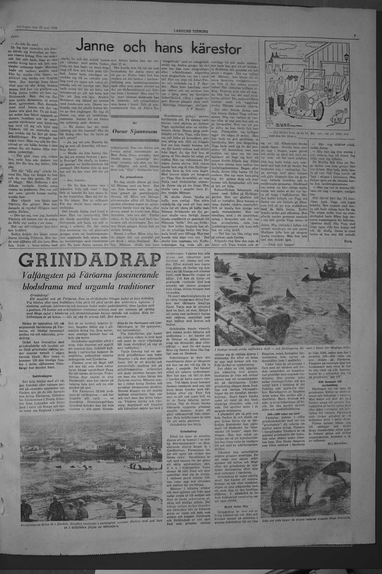 Laholms Tidning Lördag 23 maj 1959, sida 7