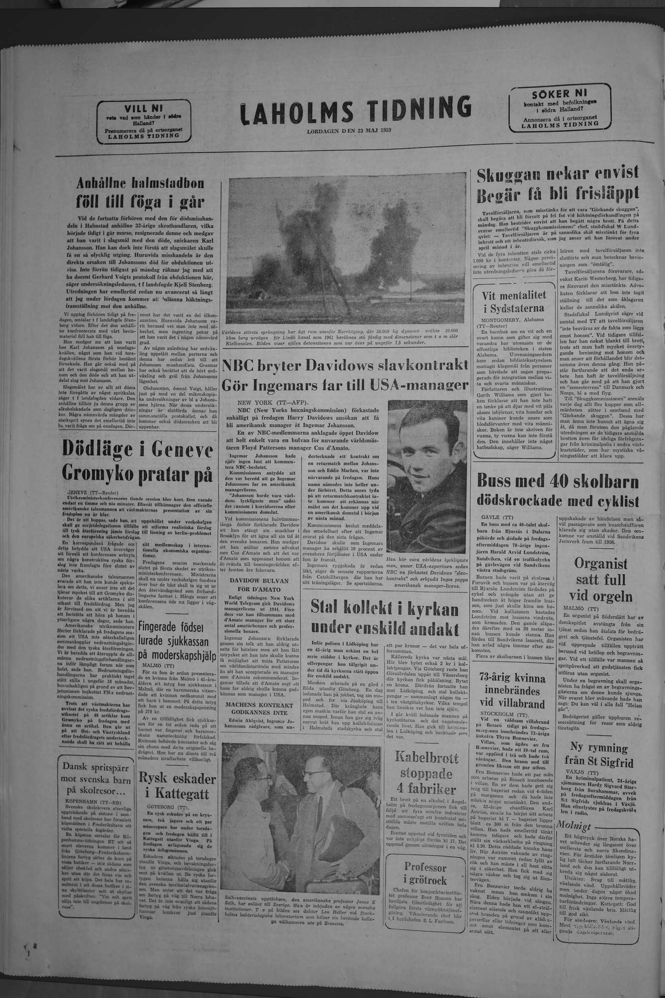 Laholms Tidning Lördag 23 maj 1959, sida 8