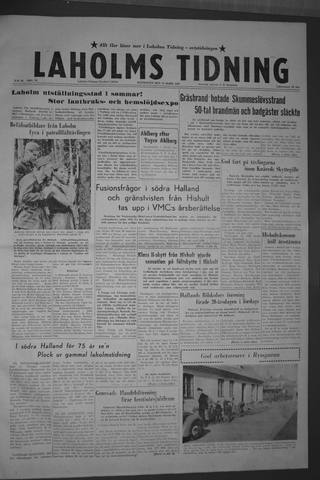 Förstasidan, Måndag 23 mars 1959
