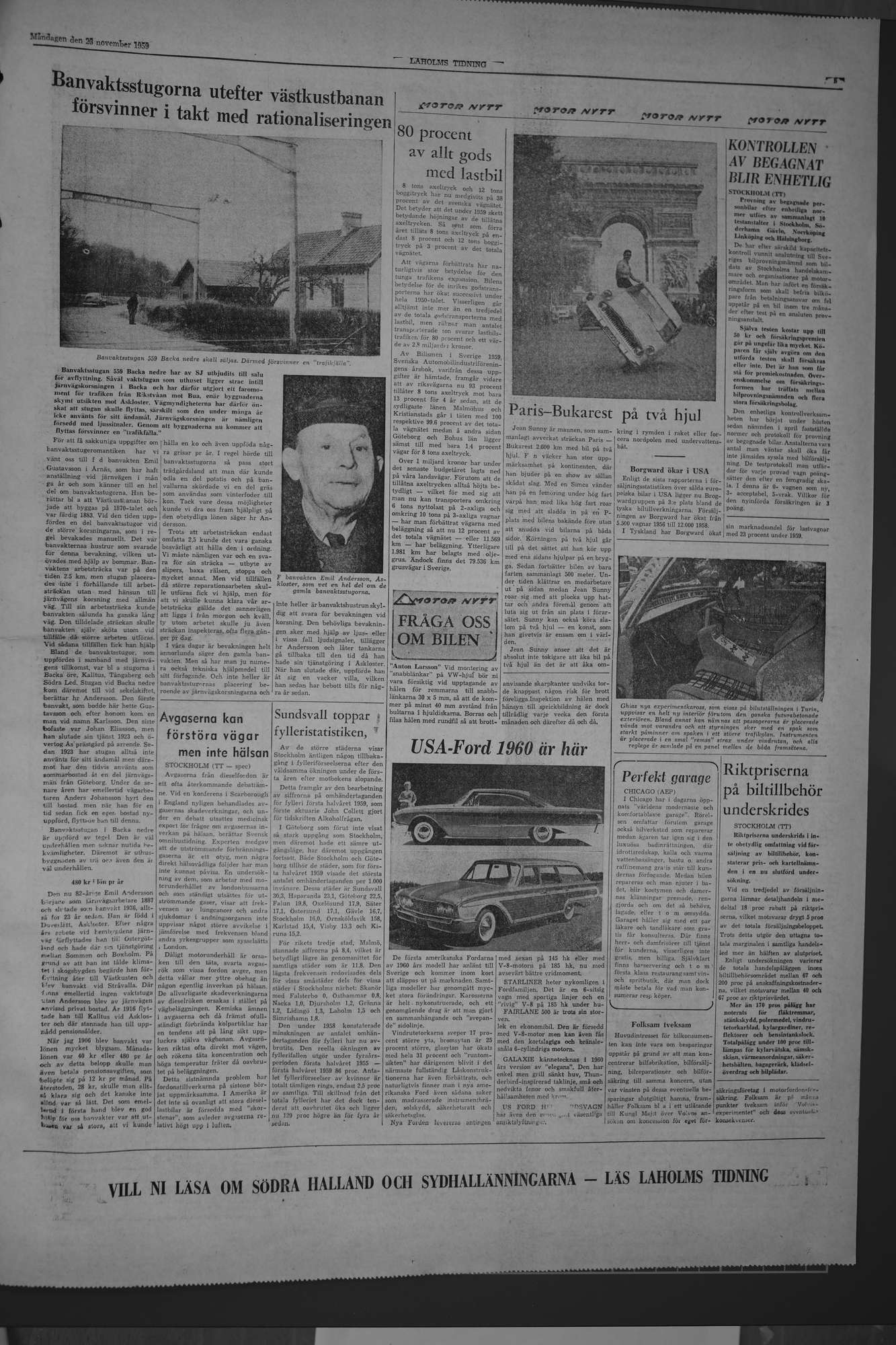 Laholms Tidning Måndag 23 november 1959, sida 5