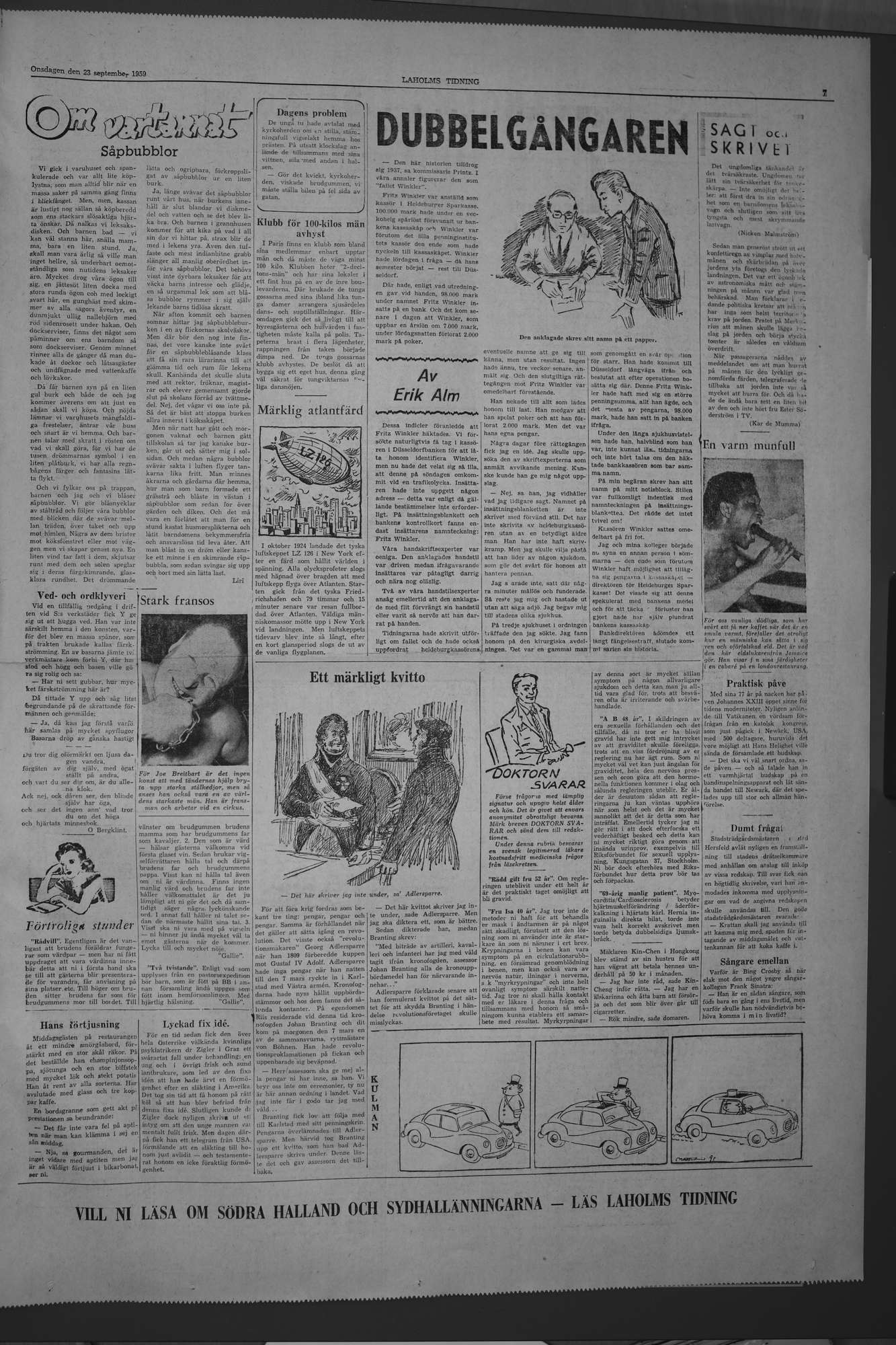 Laholms Tidning Onsdag 23 september 1959, sida 6