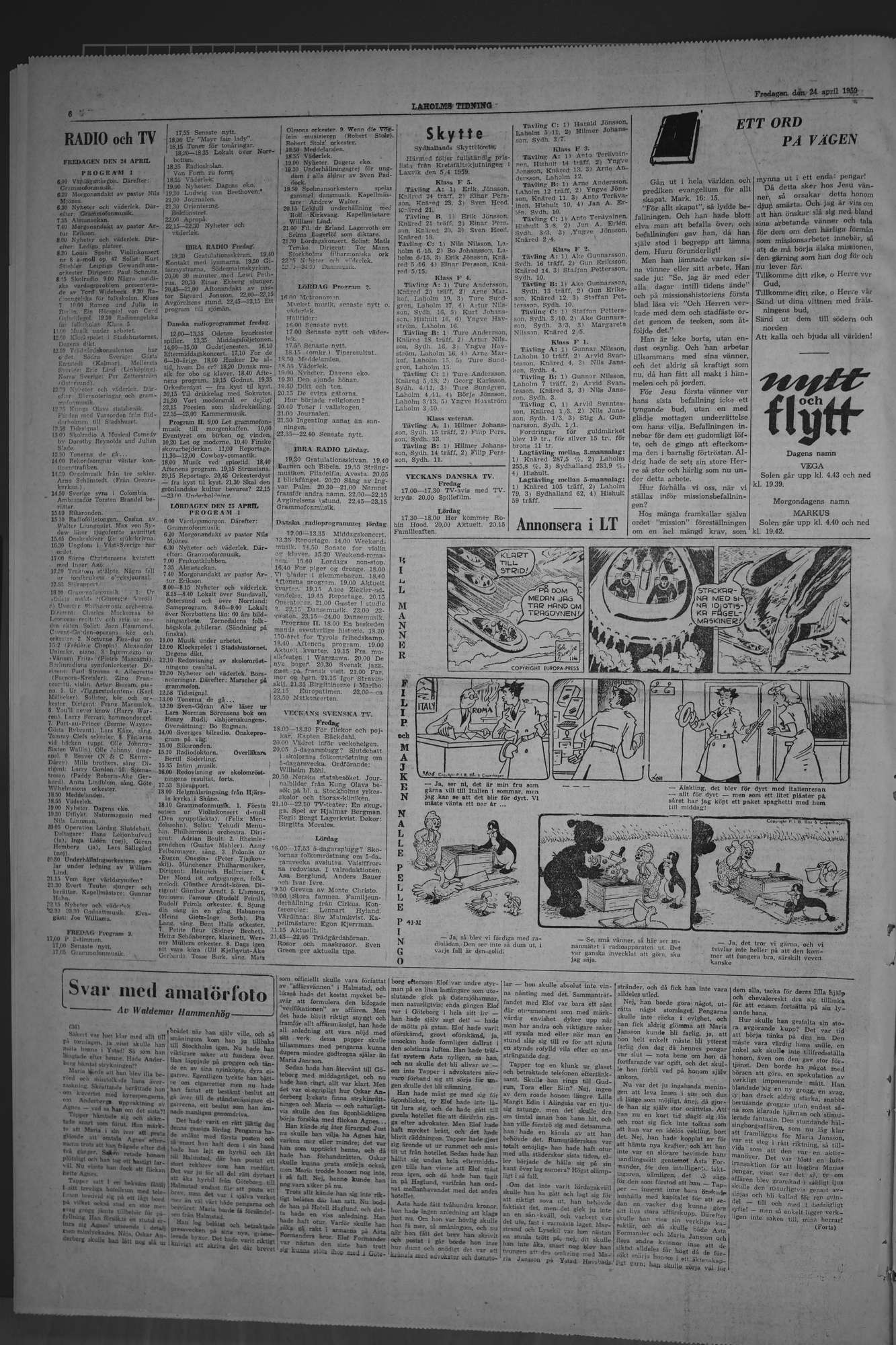 Laholms Tidning Fredag 24 april 1959, sida 6