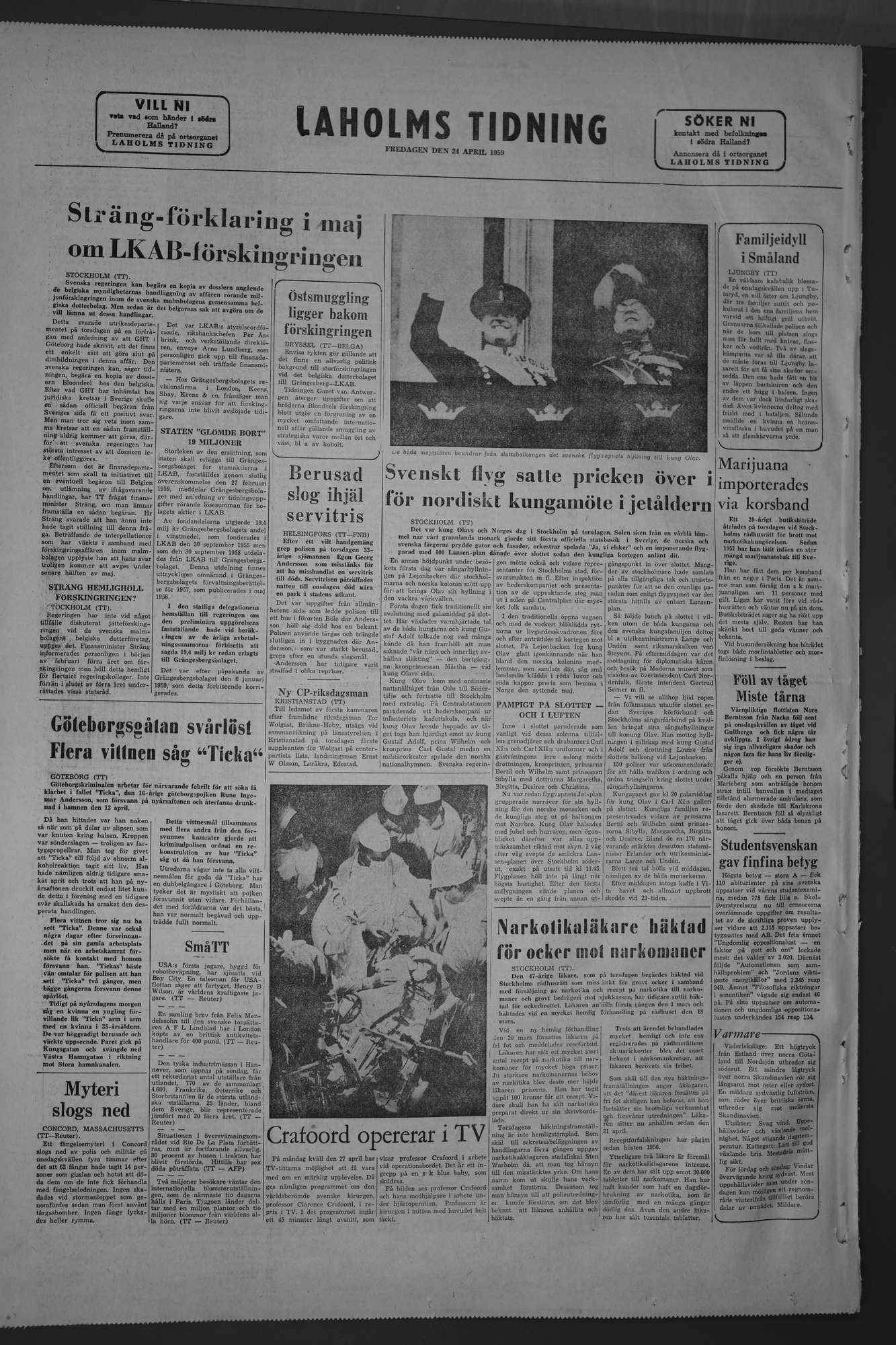 Laholms Tidning Fredag 24 april 1959, sida 8