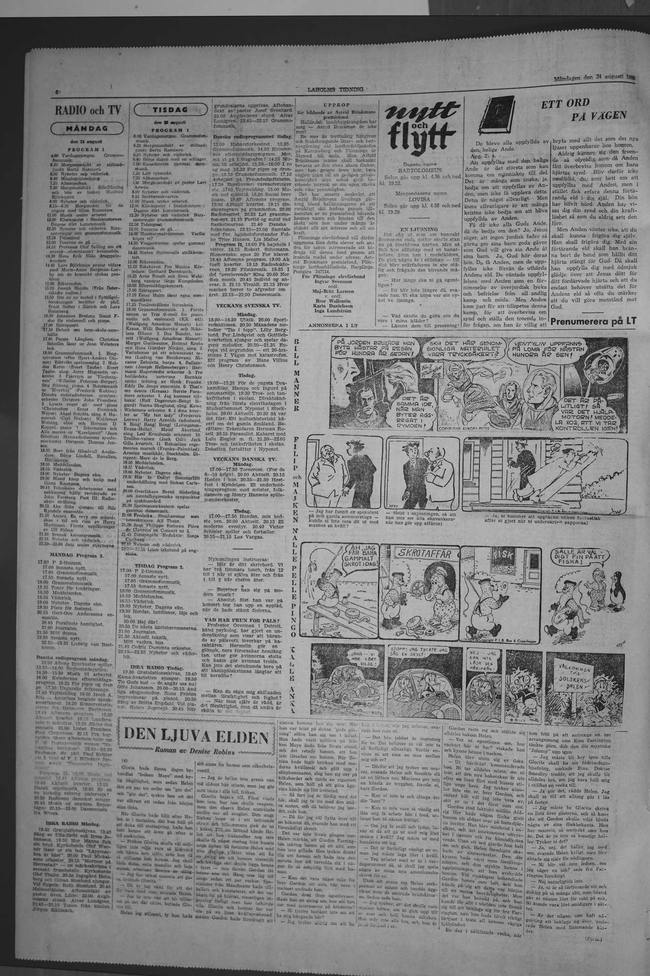 Laholms Tidning Måndag 24 augusti 1959, sida 6