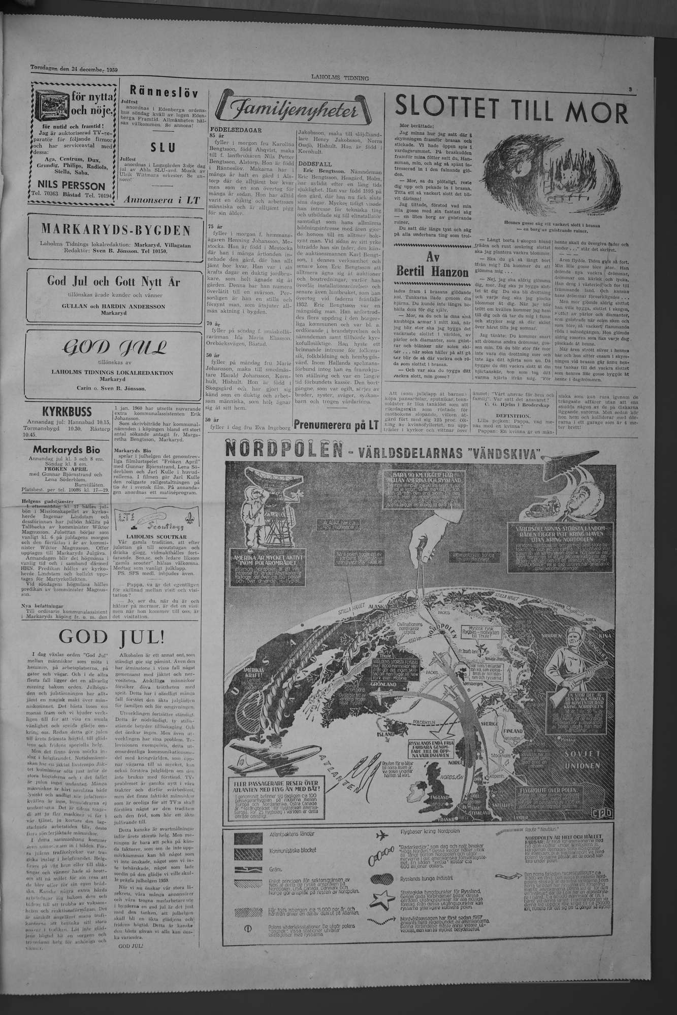 Laholms Tidning Torsdag 24 december 1959, sida 3