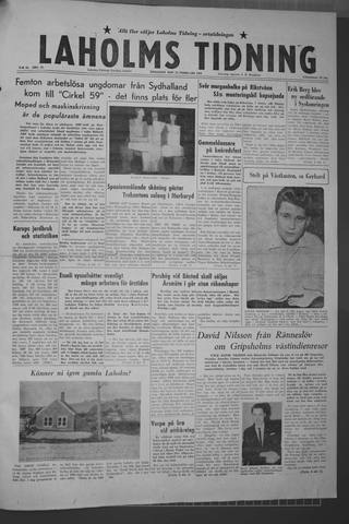Förstasidan, Tisdag 24 februari 1959