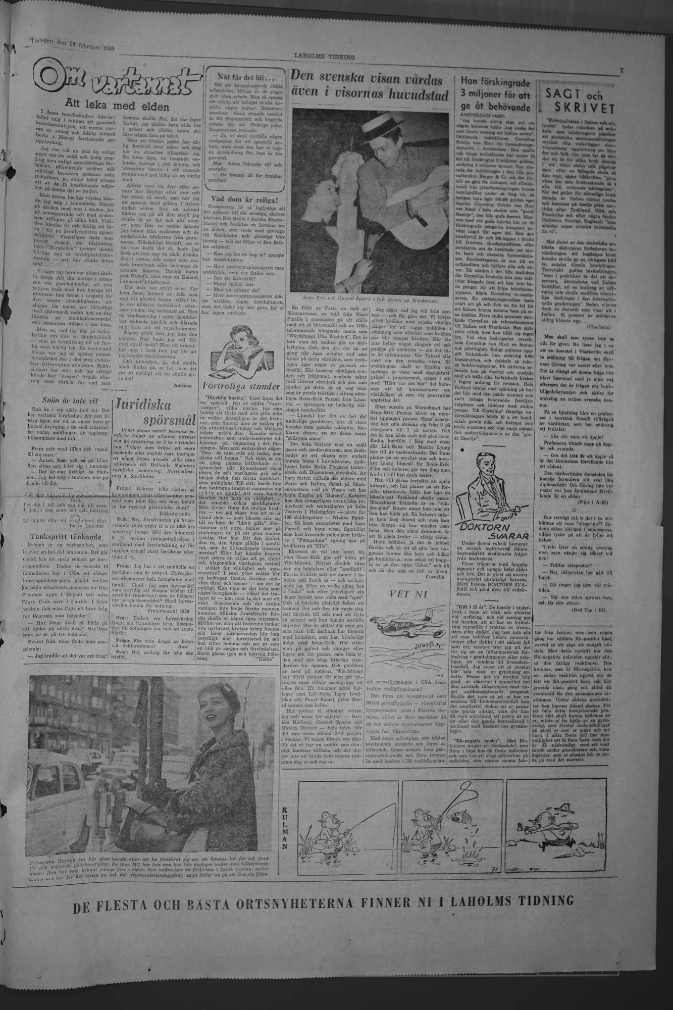 Laholms Tidning Tisdag 24 februari 1959, sida 7