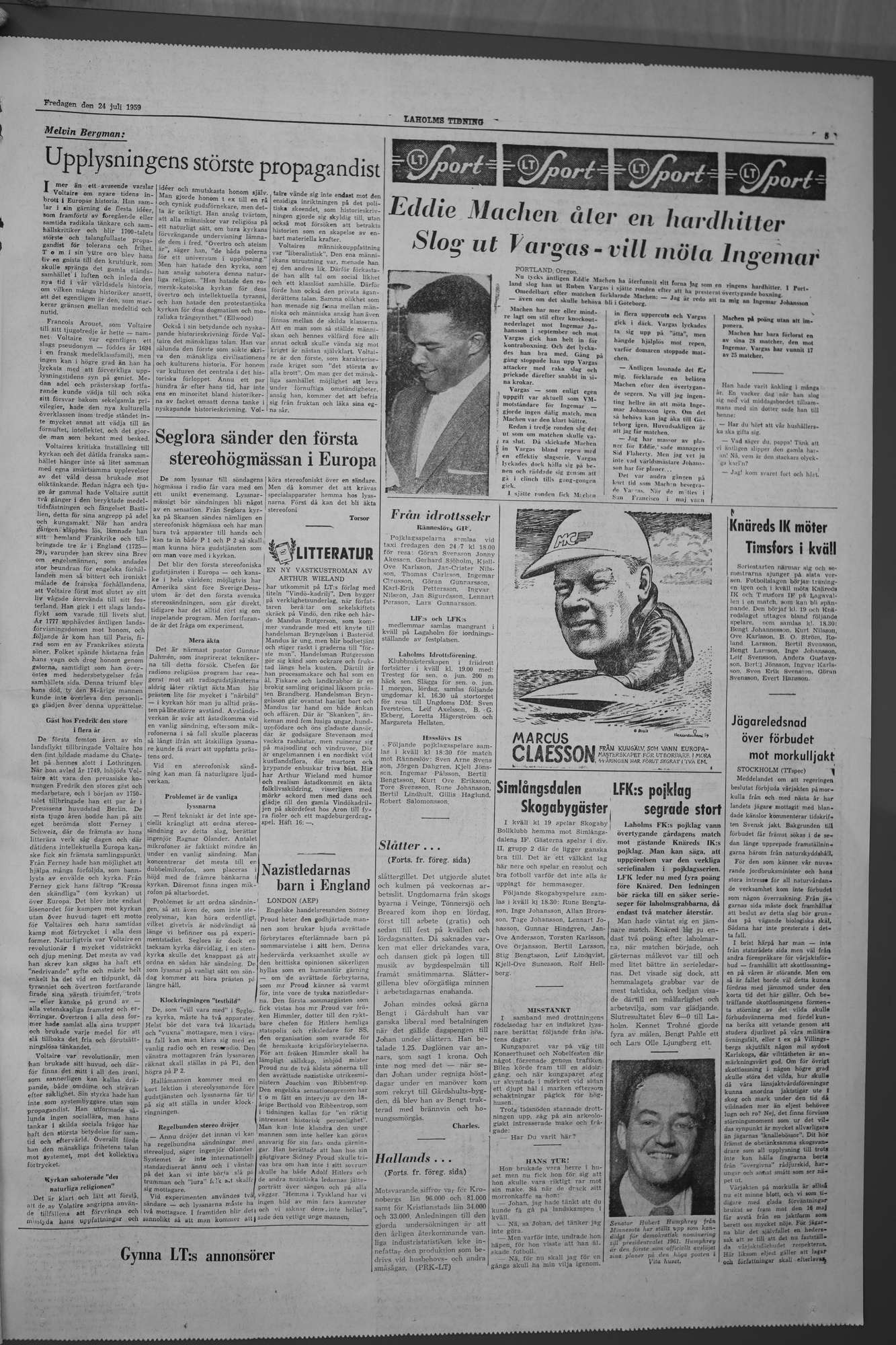 Laholms Tidning Fredag 24 juli 1959, sida 5