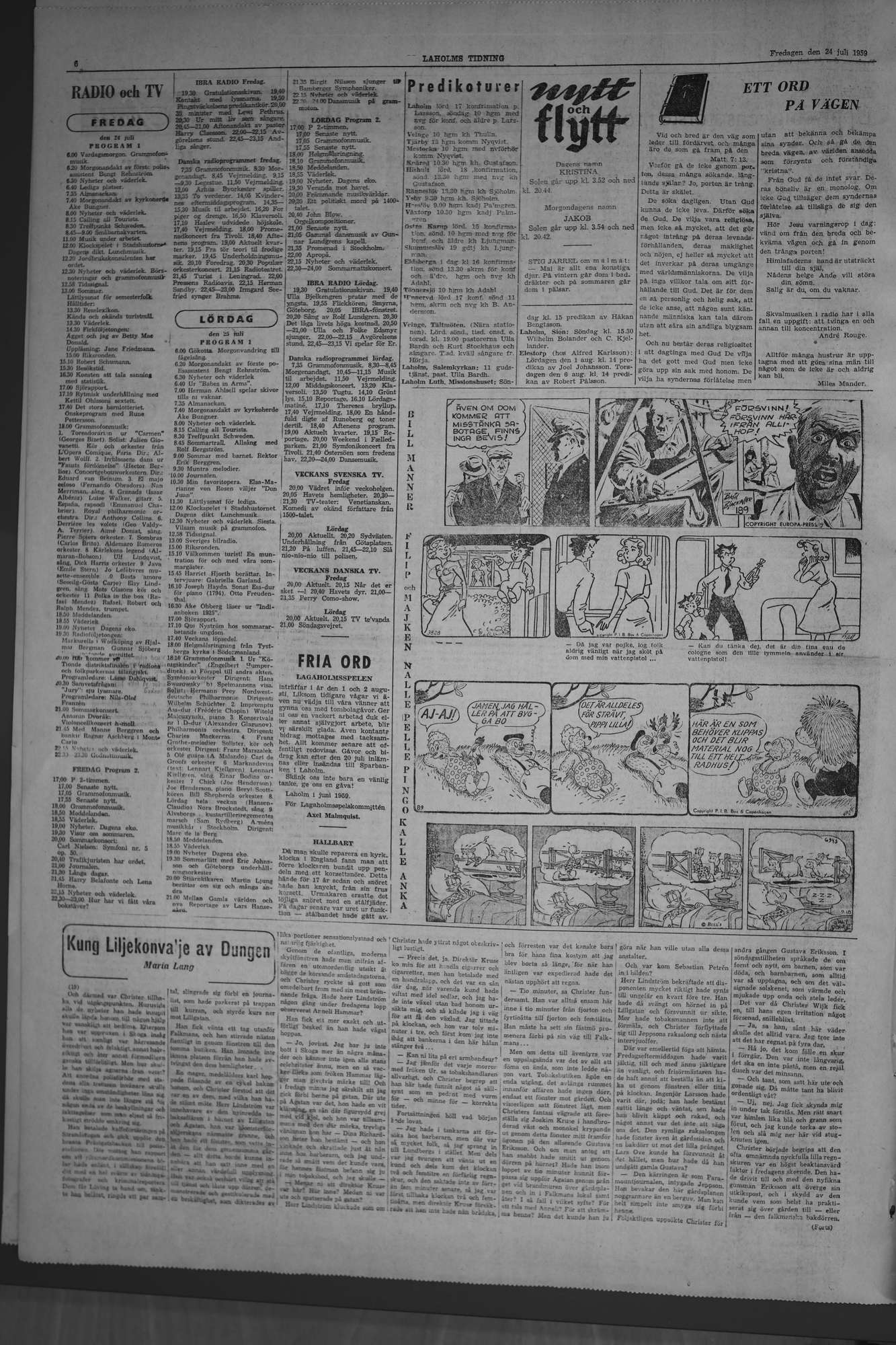 Laholms Tidning Fredag 24 juli 1959, sida 6