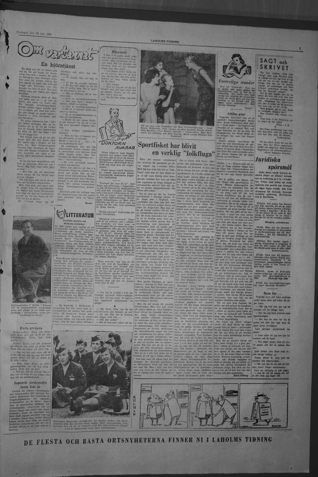 Laholms Tidning Fredag 24 juli 1959, sida 7