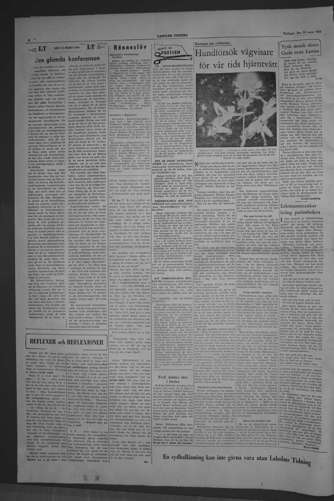 Laholms Tidning Tisdag 24 mars 1959, sida 4