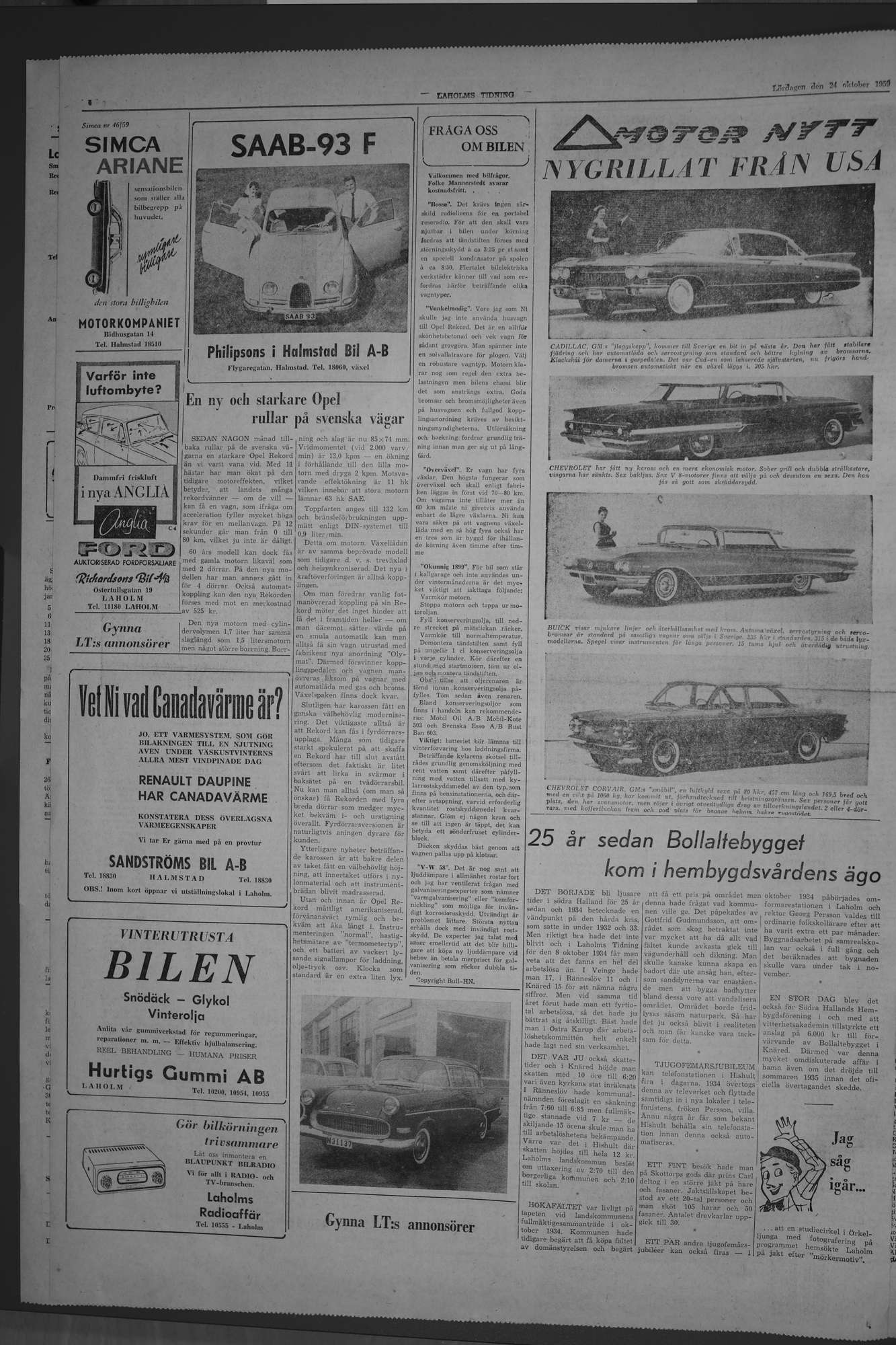 Laholms Tidning Lördag 24 oktober 1959, sida 4