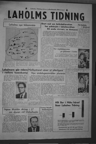Förstasidan, Torsdag 24 september 1959